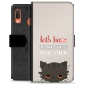 Samsung Galaxy A20e Premium Wallet Case - Angry Cat
