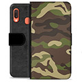 Samsung Galaxy A20e Premium Wallet Case - Camo