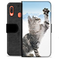 Samsung Galaxy A20e Premium Wallet Case - Cat
