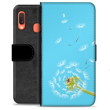 Samsung Galaxy A20e Premium Wallet Case - Dandelion