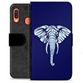 Samsung Galaxy A20e Premium Wallet Case - Elephant