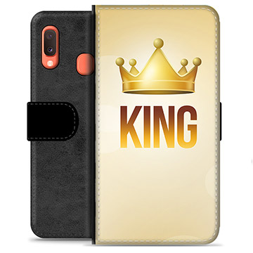 Samsung Galaxy A20e Premium Wallet Case - King