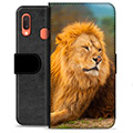 Samsung Galaxy A20e Premium Wallet Case - Lion