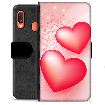 Samsung Galaxy A20e Premium Wallet Case - Love