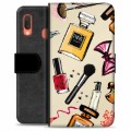 Samsung Galaxy A20e Premium Wallet Case - Makeup