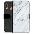 Samsung Galaxy A20e Premium Wallet Case - Marble