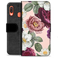Samsung Galaxy A20e Premium Wallet Case - Romantic Flowers