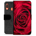 Samsung Galaxy A20e Premium Wallet Case - Rose