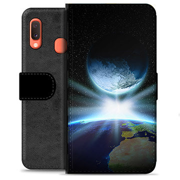 Samsung Galaxy A20e Premium Wallet Case - Space