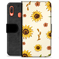 Samsung Galaxy A20e Premium Wallet Case - Sunflower