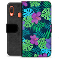 Samsung Galaxy A20e Premium Wallet Case - Tropical Flower