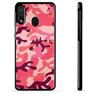 Samsung Galaxy A20e Protective Cover - Pink Camouflage