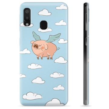 Samsung Galaxy A20e TPU Case - Flying Pig