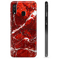 Samsung Galaxy A20e TPU Case - Red Marble