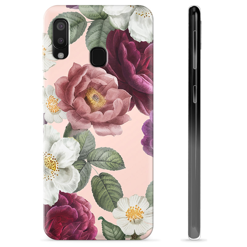 Samsung Galaxy A20e TPU Case Romantic Flowers