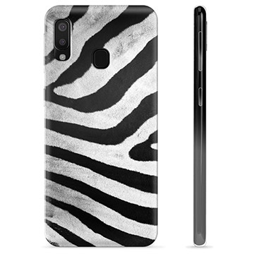 Samsung Galaxy A20e TPU Case - Zebra