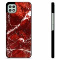 Samsung Galaxy A22 5G Protective Cover - Red Marble