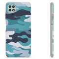 Samsung Galaxy A22 5G TPU Case - Blue Camouflage