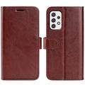 Samsung Galaxy A23 5G Wallet Case with Magnetic Closure - Brown