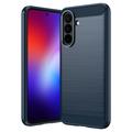 Samsung Galaxy A27 Brushed TPU Case - Carbon Fiber - Blue