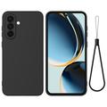 Samsung Galaxy A27 Liquid Silicone Case with Hand Strap - Black