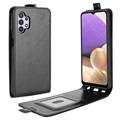 Samsung Galaxy A32 5G/M32 5G Vertical Flip Case with Card Holder - Black