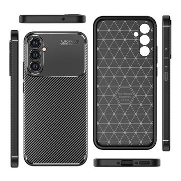 Samsung Galaxy A34 5G Beetle Carbon Fiber TPU Case - Black