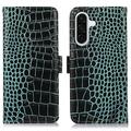 Samsung Galaxy A36 Crocodile Series Wallet Leather Case with RFID - Green
