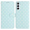 Samsung Galaxy A37 Polka Dot Pattern Wallet Case - Blue