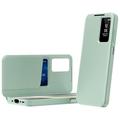 Samsung Galaxy A37 Smart Clear View Flip Case with Card Slot - Light Green