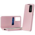 Samsung Galaxy A37 Smart Clear View Flip Case with Card Slot - Pink