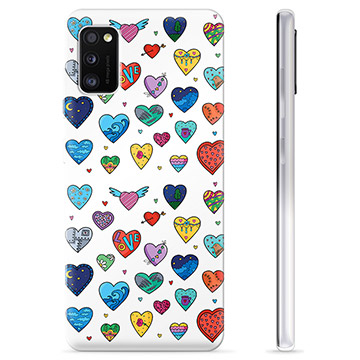 Samsung Galaxy A41 TPU Case - Hearts