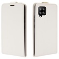 Samsung Galaxy A42 5G Vertical Flip Case with Card Slot - White