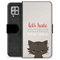 Samsung Galaxy A42 5G Premium Wallet Case - Angry Cat