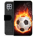 Samsung Galaxy A42 5G Premium Wallet Case - Football Flame