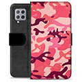 Samsung Galaxy A42 5G Premium Wallet Case - Pink Camouflage