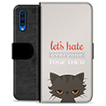 Samsung Galaxy A50 Premium Wallet Case - Angry Cat