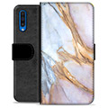 Samsung Galaxy A50 Premium Wallet Case - Elegant Marble