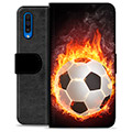 Samsung Galaxy A50 Premium Wallet Case - Football Flame