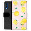 Samsung Galaxy A50 Premium Wallet Case - Lemon Pattern