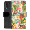 Samsung Galaxy A50 Premium Wallet Case - Pink Flowers