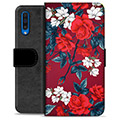 Samsung Galaxy A50 Premium Wallet Case - Vintage Flowers