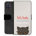 Samsung Galaxy A51 Premium Wallet Case - Angry Cat