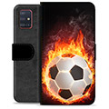 Samsung Galaxy A51 Premium Wallet Case - Football Flame