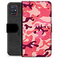 Samsung Galaxy A51 Premium Wallet Case - Pink Camouflage