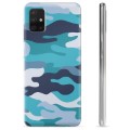 Samsung Galaxy A51 TPU Case - Blue Camouflage