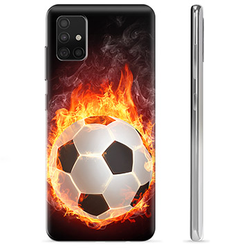Samsung Galaxy A51 TPU Case - Football Flame