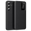 Samsung Galaxy A55 Smart Clear View Flip Case with Card Slot - Black