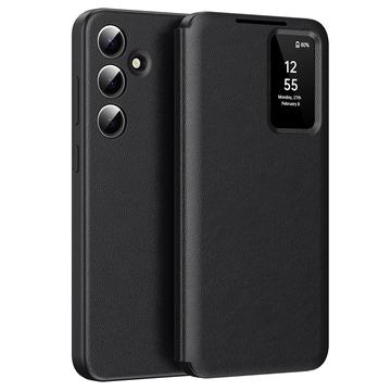 Samsung Galaxy A55 Smart Clear View Flip Case with Card Slot - Black