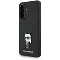 Samsung Galaxy A56 Karl Lagerfeld Fixed Glitter Metal Ikonik Case - Black